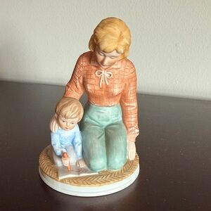 Ceramic Mother and Child Figurine titled Scribbler, 1983